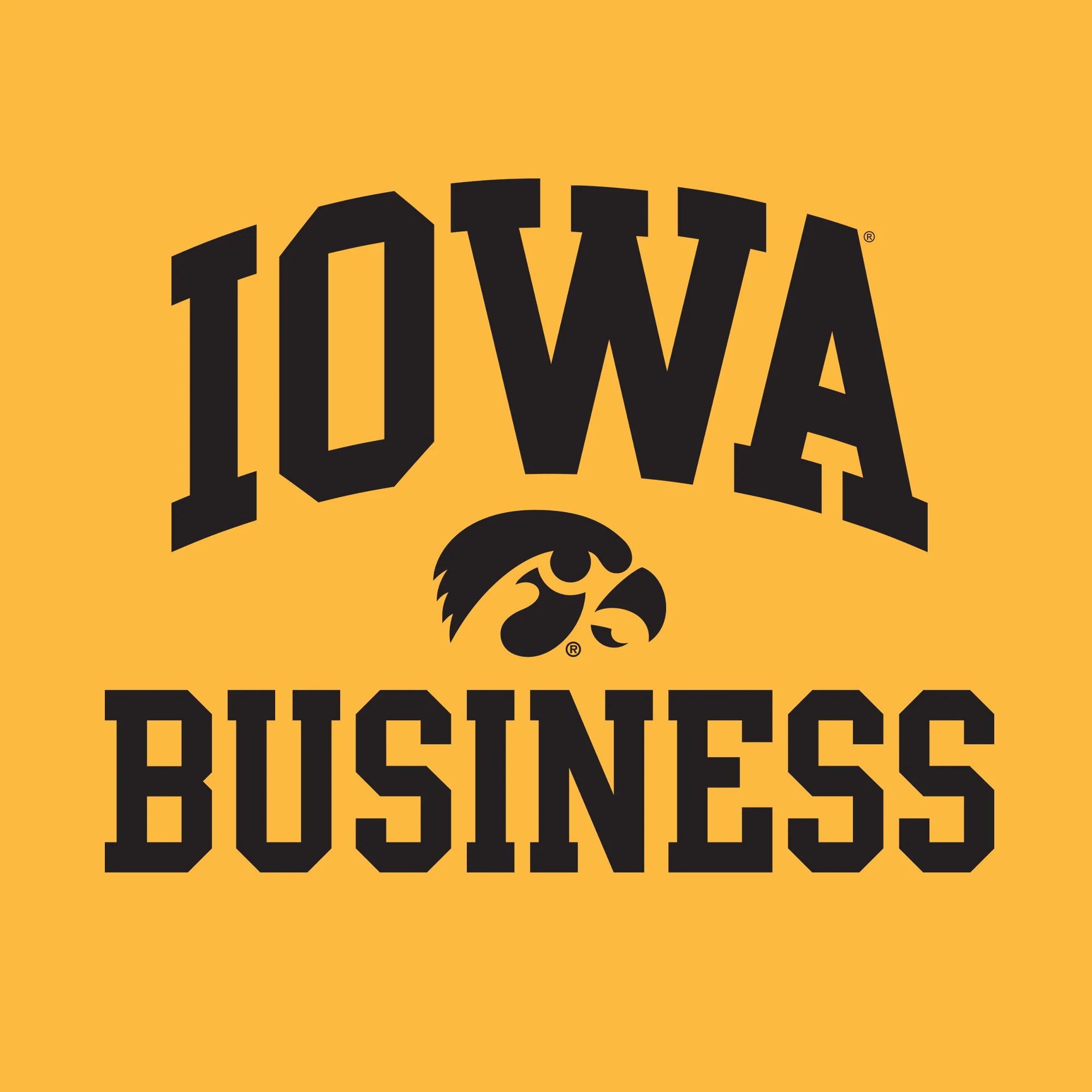 University of Iowa Hawkeyes Arch Logo Business Short Sleeve T Shirt - Gold - Image 2