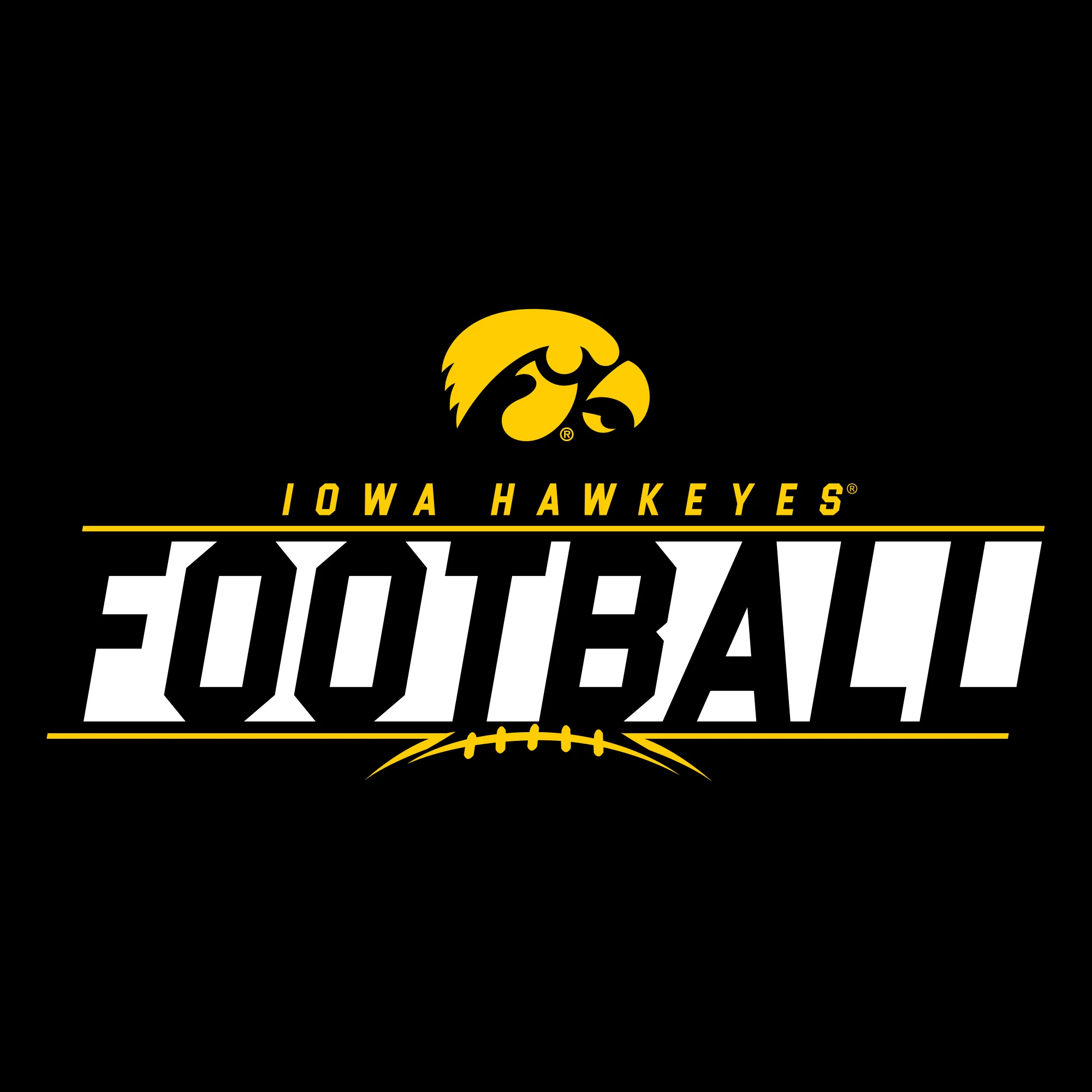 University Of Iowa Hawkeyes Football Charge Hoodie - Black - Image 2