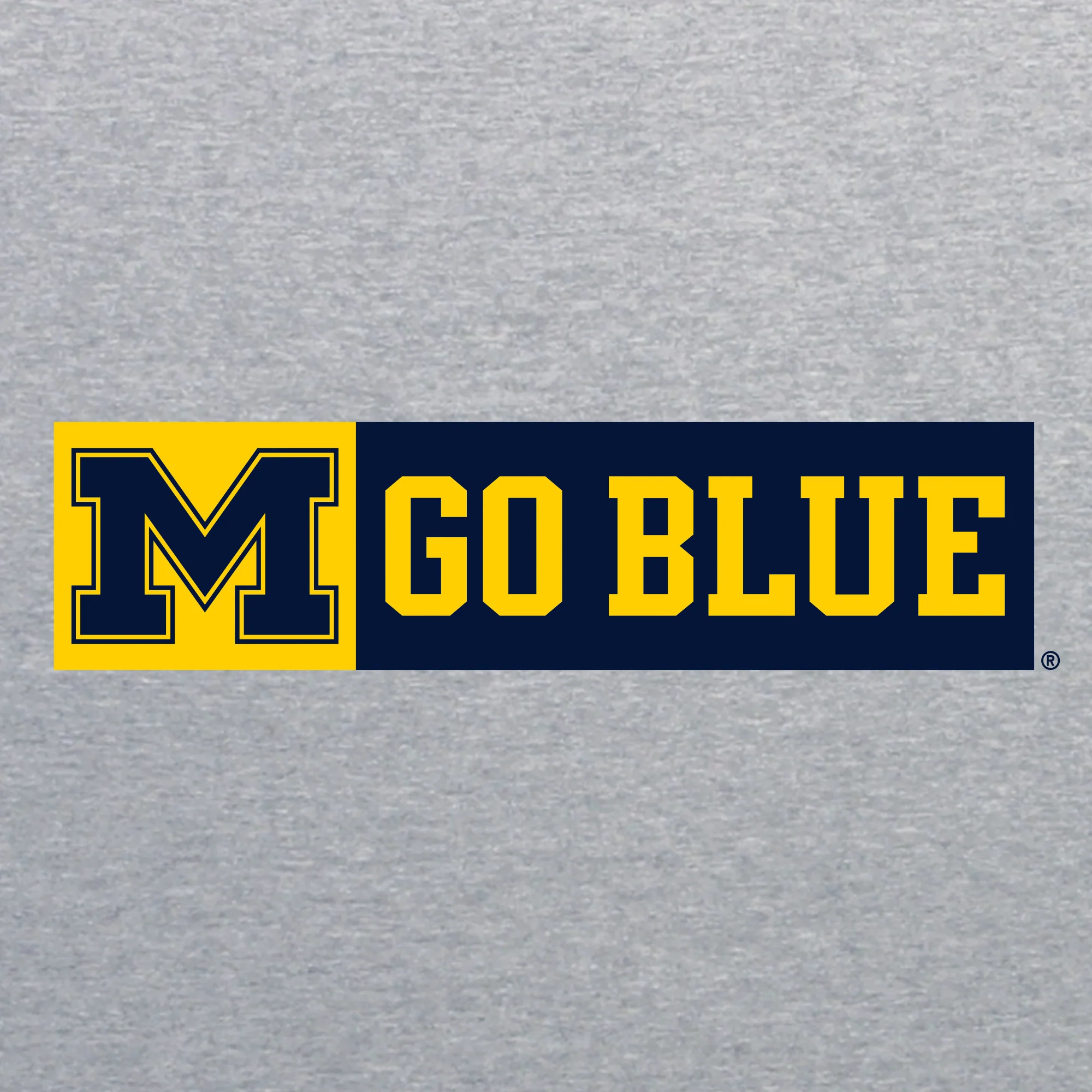 University of Michigan Wolverines Secondary Wordmark Go Blue Basic Cotton Short Sleeve T Shirt - Sport Grey - Image 2