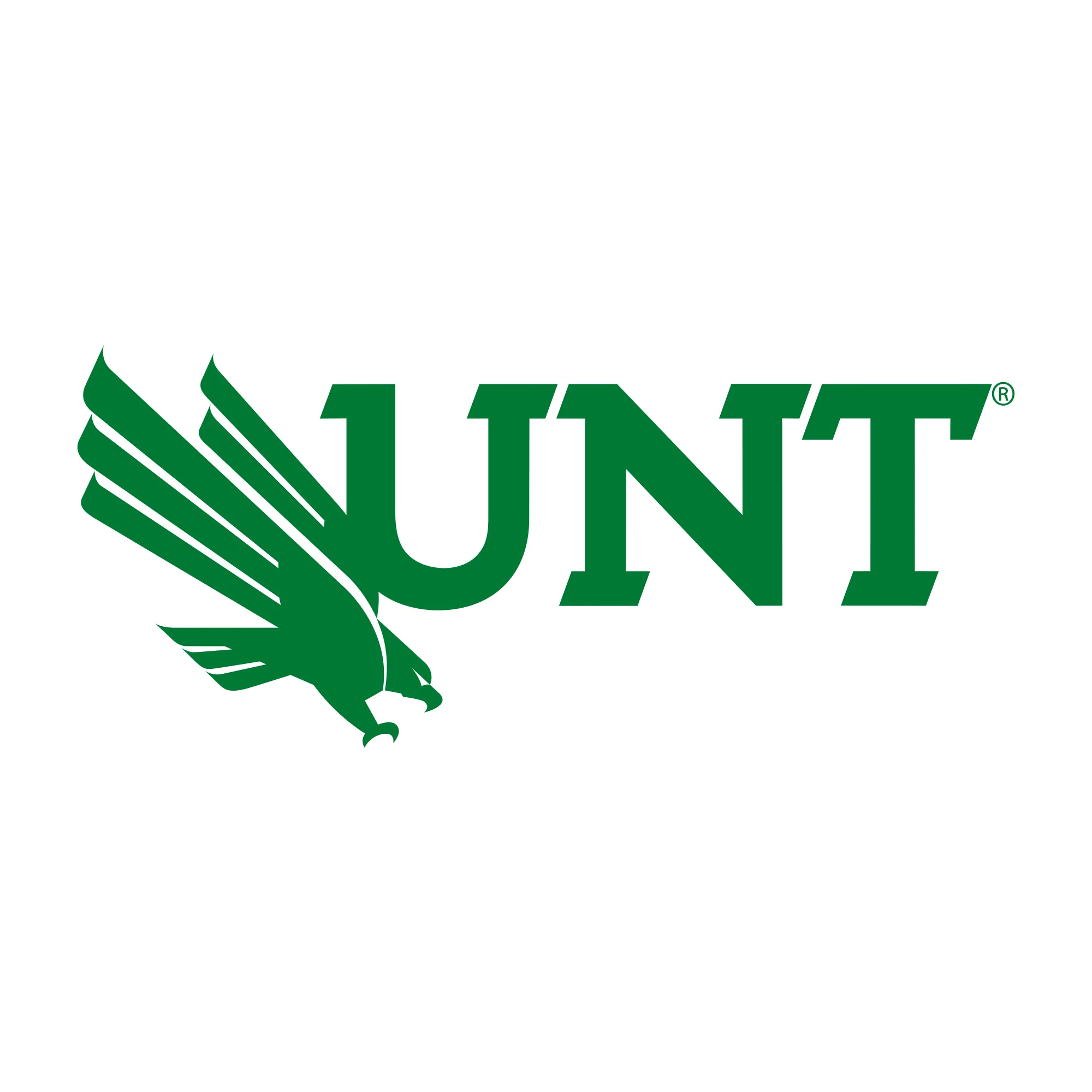 University of North Texas Mean Green Primary Logo Cotton Hoodie - White - Image 2