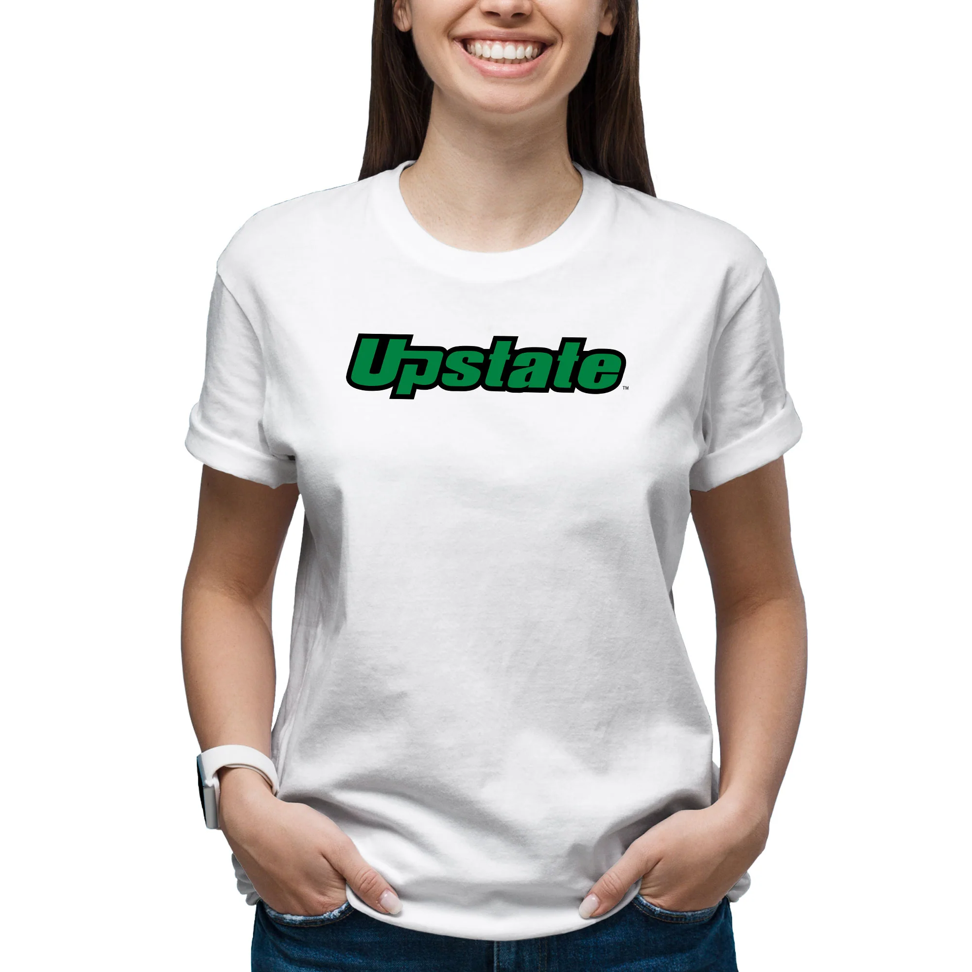 University of South Carolina Upstate Spartans Basic Block T-Shirt - White - Image 4