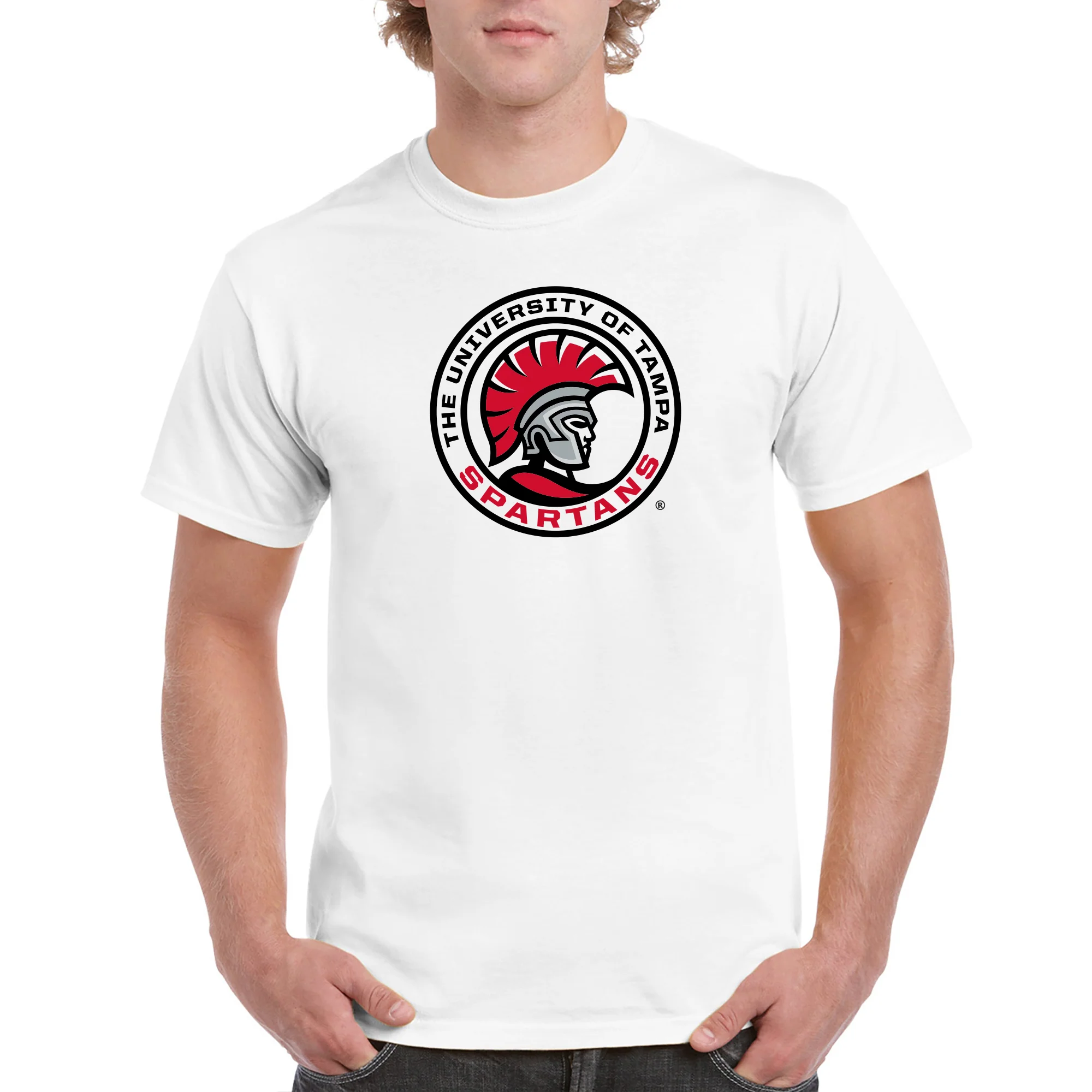 University of Tampa Spartans Primary Logo T-Shirt - White - Image 3