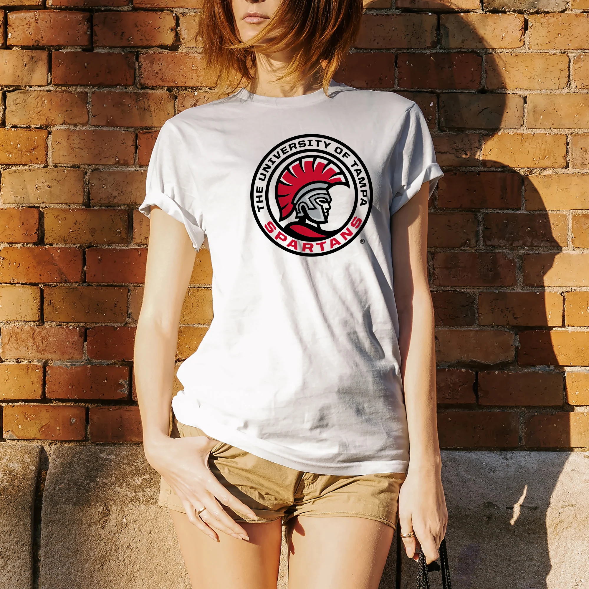 University of Tampa Spartans Primary Logo T-Shirt - White - Image 4