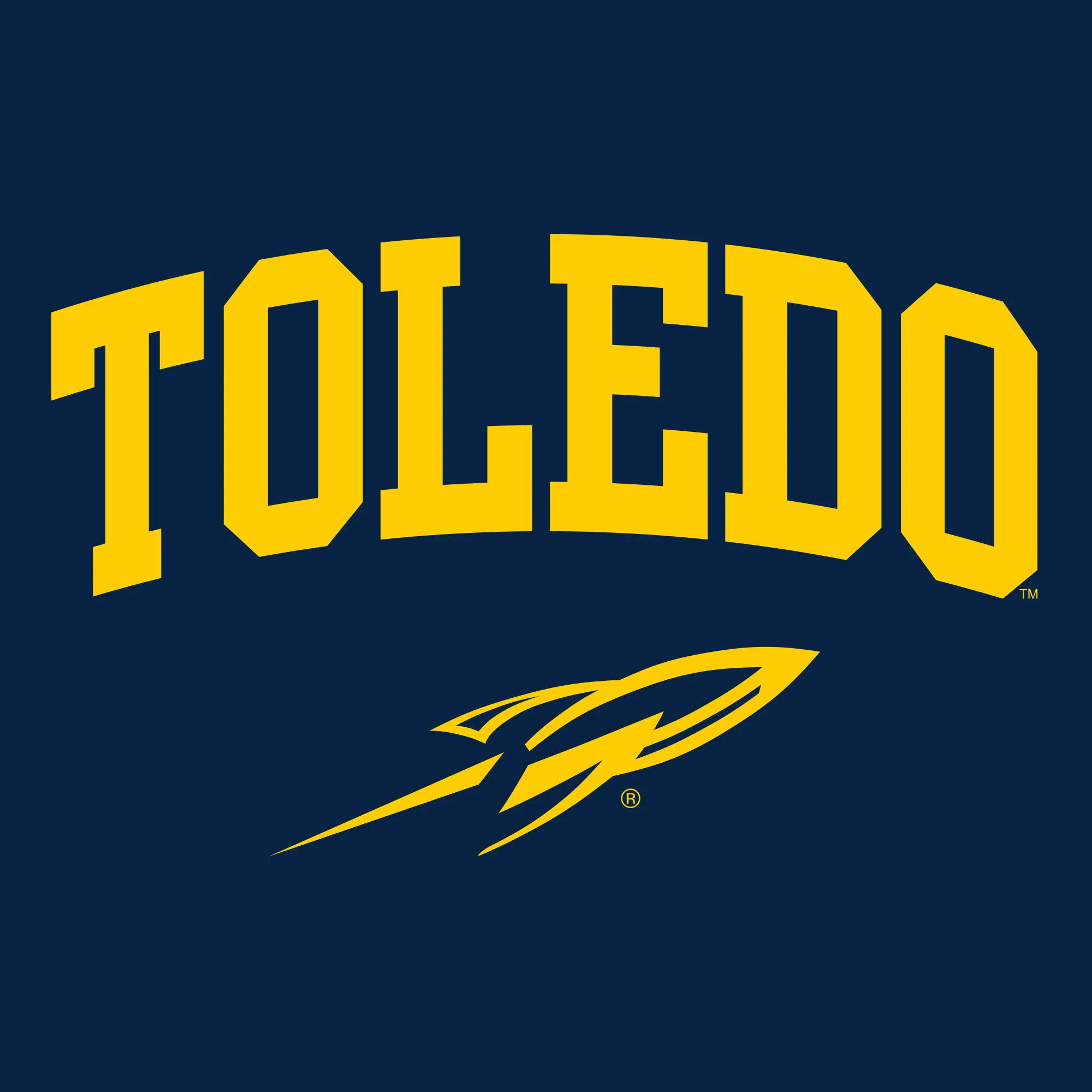 University of Toledo Rockets Arch Logo Short Sleeve T-Shirt - Navy - Image 2