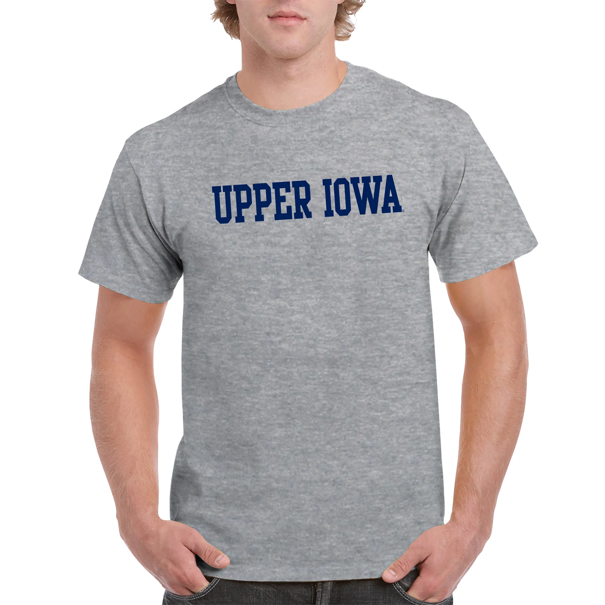 Upper Iowa Basic Block T-Shirt - Sport Grey - Image 3