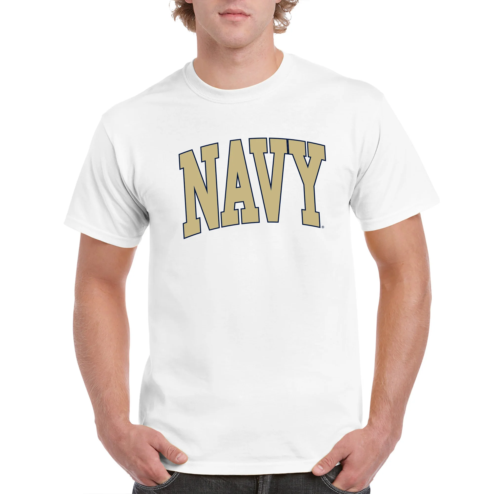 US Naval Academy Midshipmen Mega Arch T-Shirt - White - Image 3