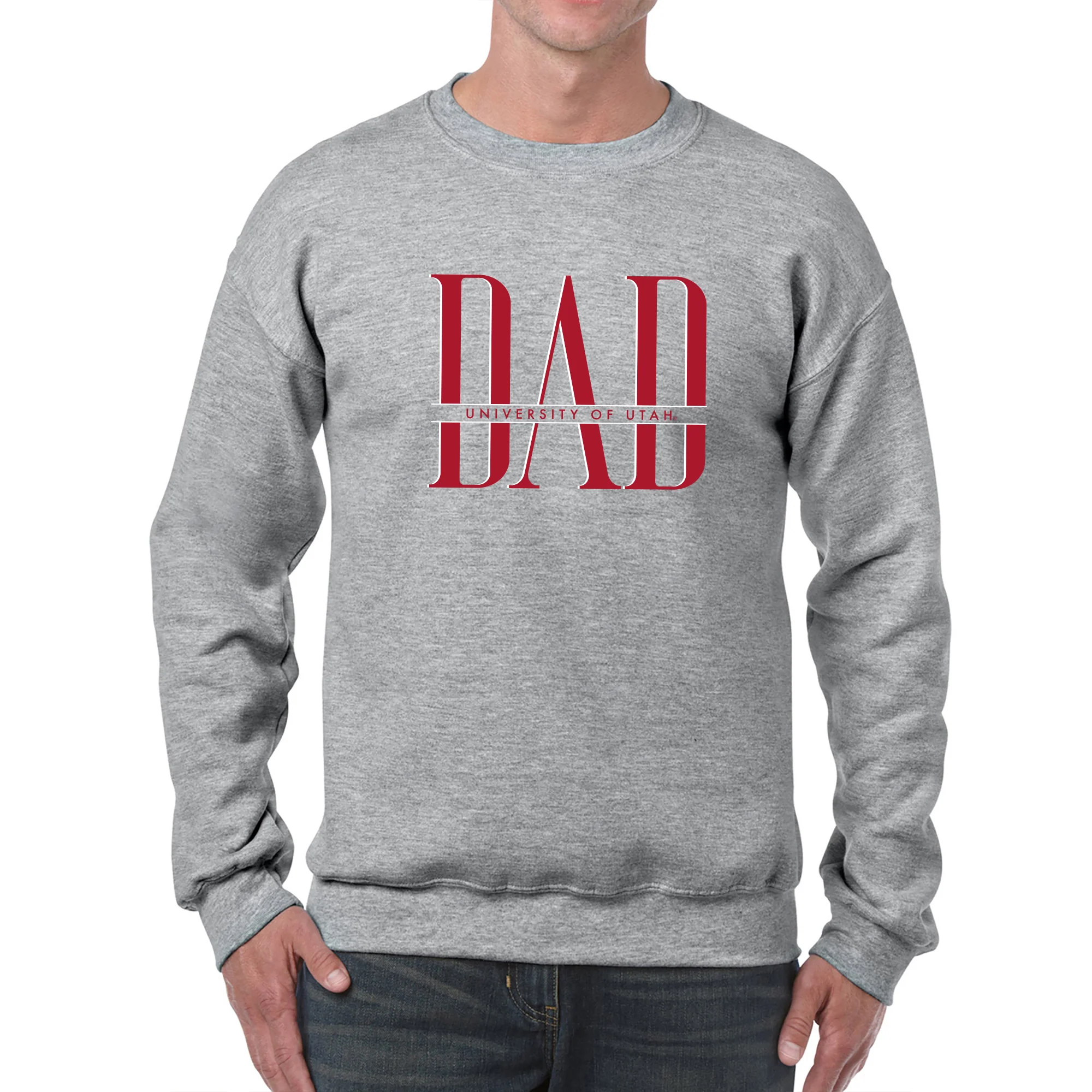 Utah Classic Dad Crewneck - Sport Grey - Image 3