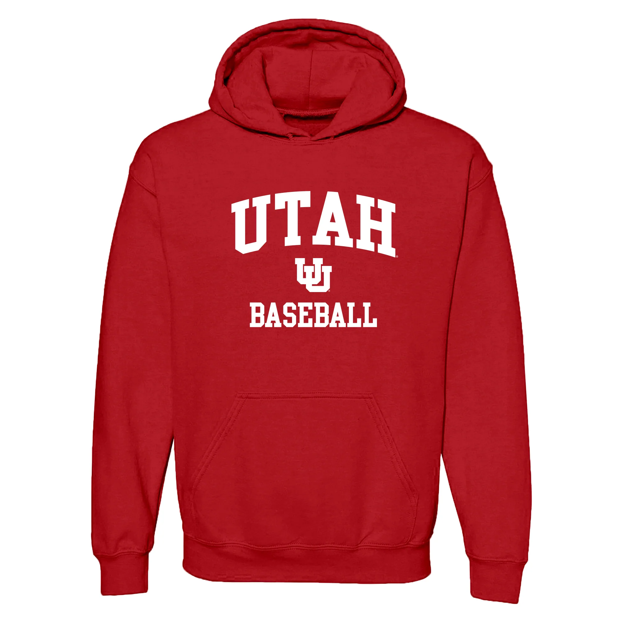 Utah Utes Arch Logo Baseball Hoodie - Red