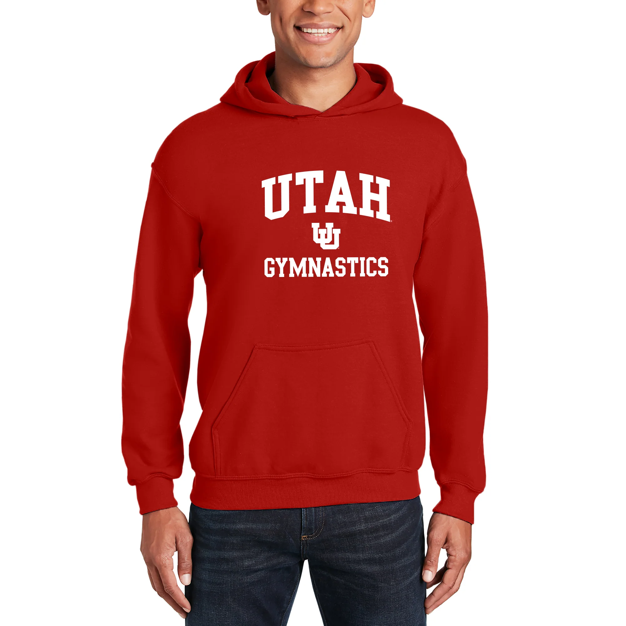 Utah Utes Arch Logo Gymnastics Hoodie - Red - Image 3