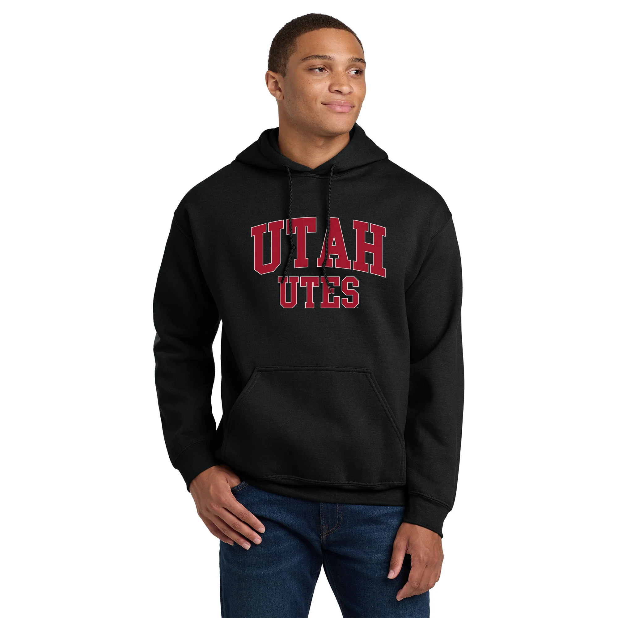 Utah Utes Front Back Print Hoodie - Black - Image 3