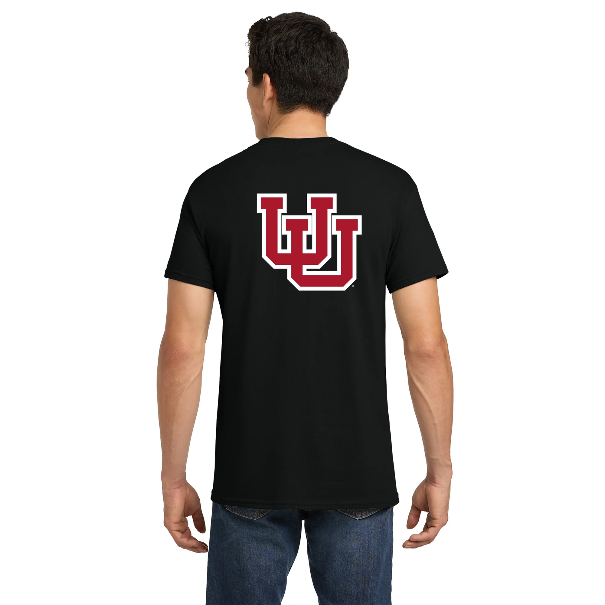 Utah Utes Front Back Print T-Shirt - Black - Image 5