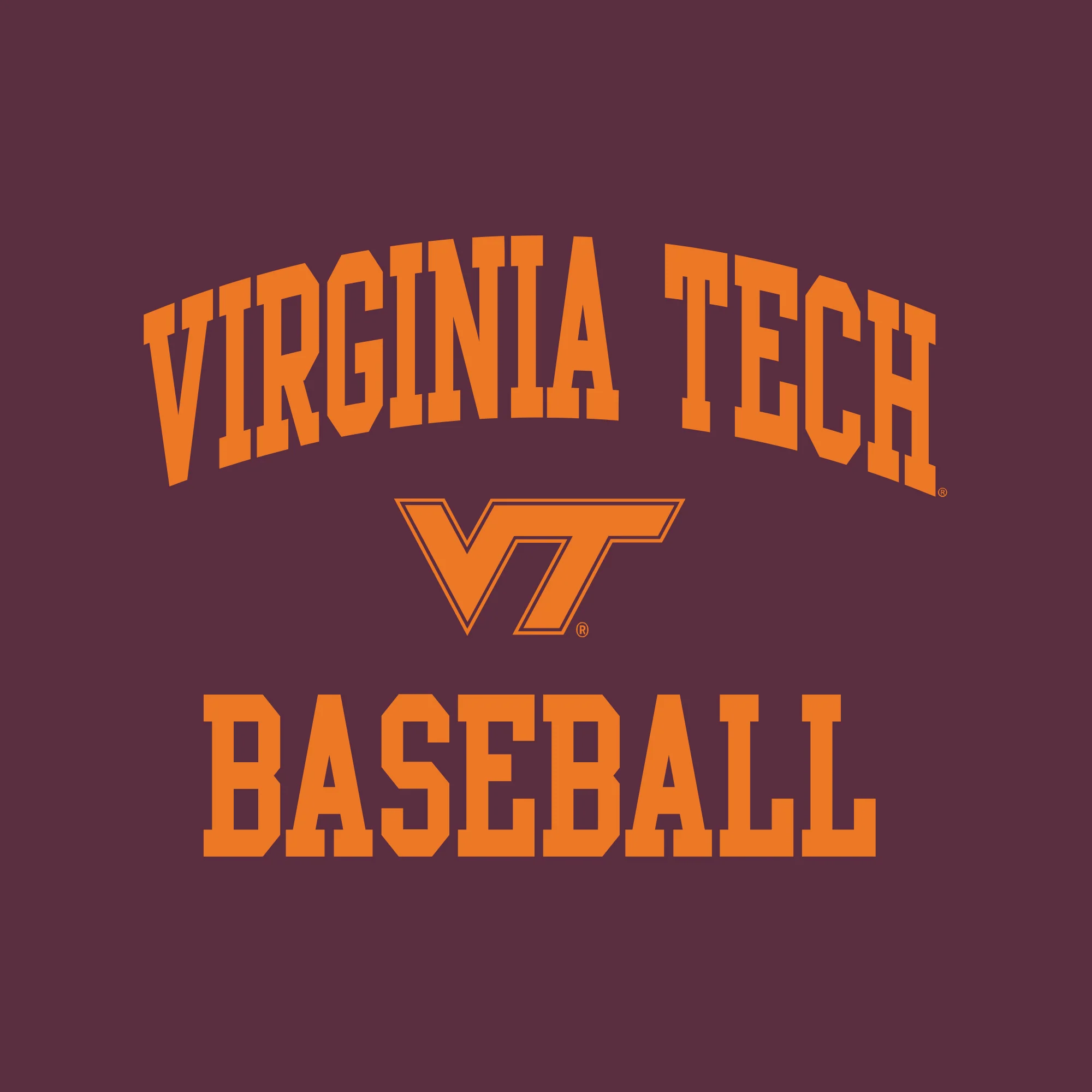 Virginia Tech Arch Logo Baseball Long Sleeve - Maroon - Image 2