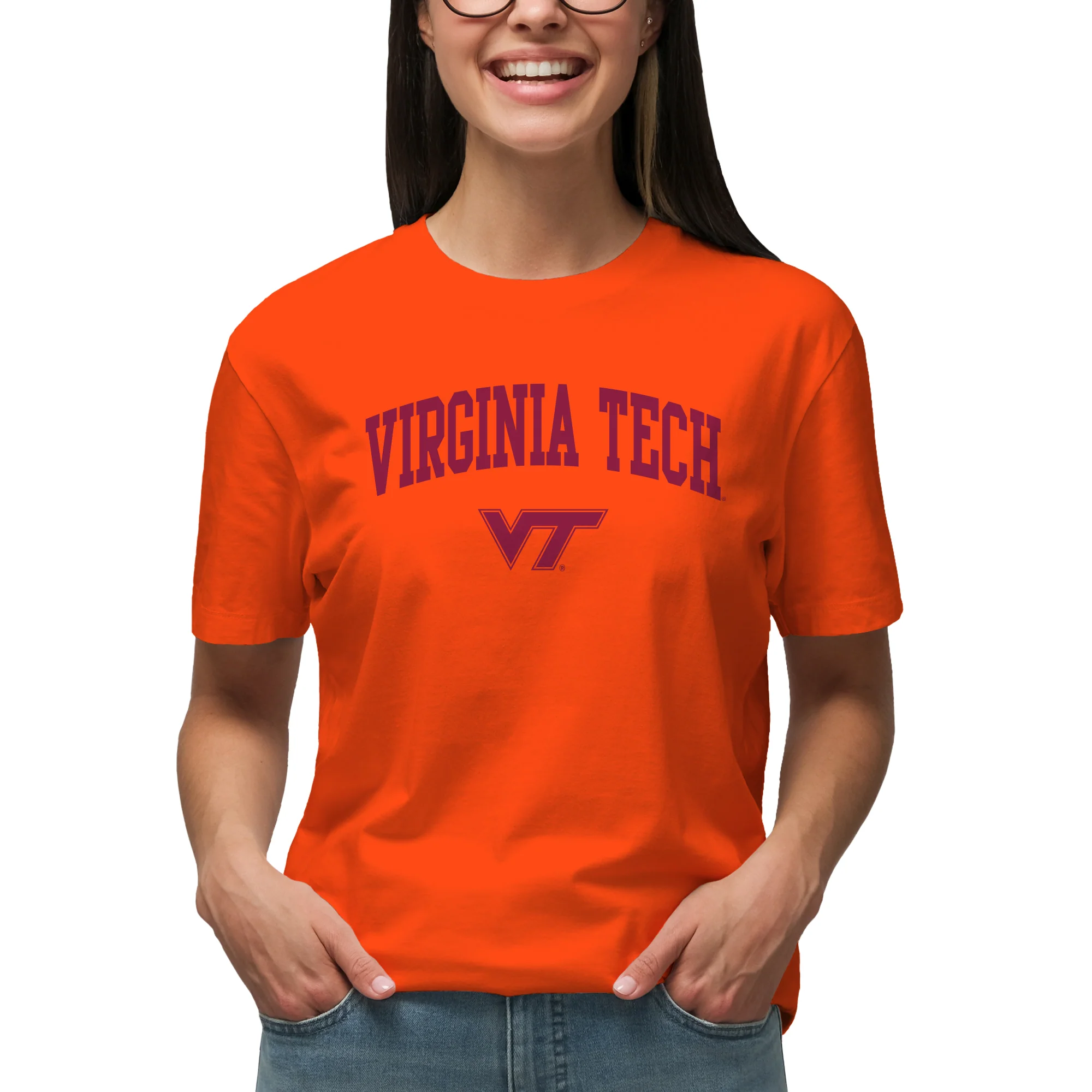 Virginia Tech Arch Logo T-Shirt - Orange - Image 4