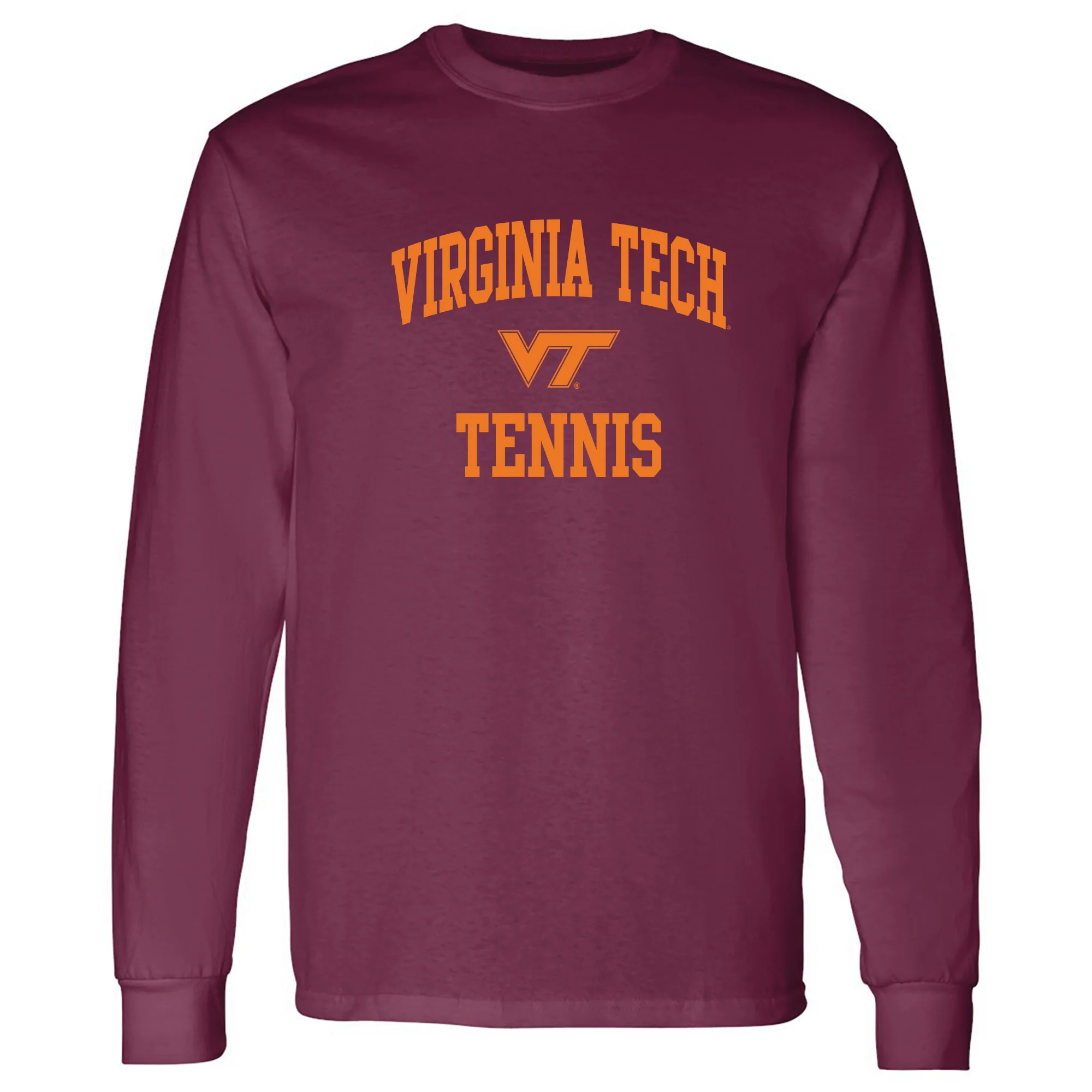 Virginia Tech Arch Logo Tennis Long Sleeve - Maroon