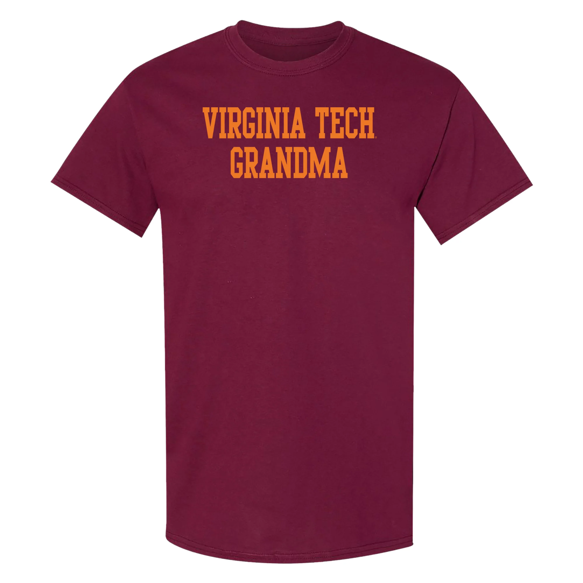 Virginia Tech Basic Block Grandma T-Shirt - Maroon