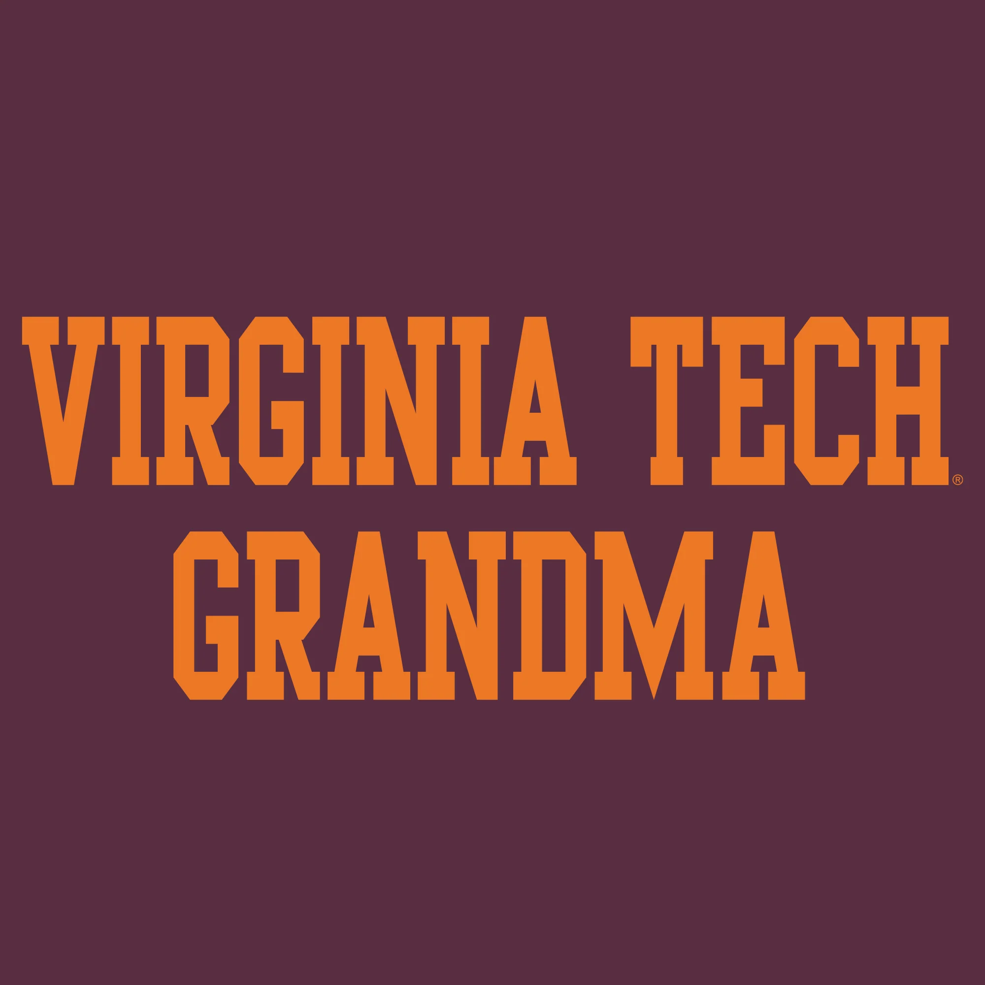 Virginia Tech Basic Block Grandma T-Shirt - Maroon - Image 2