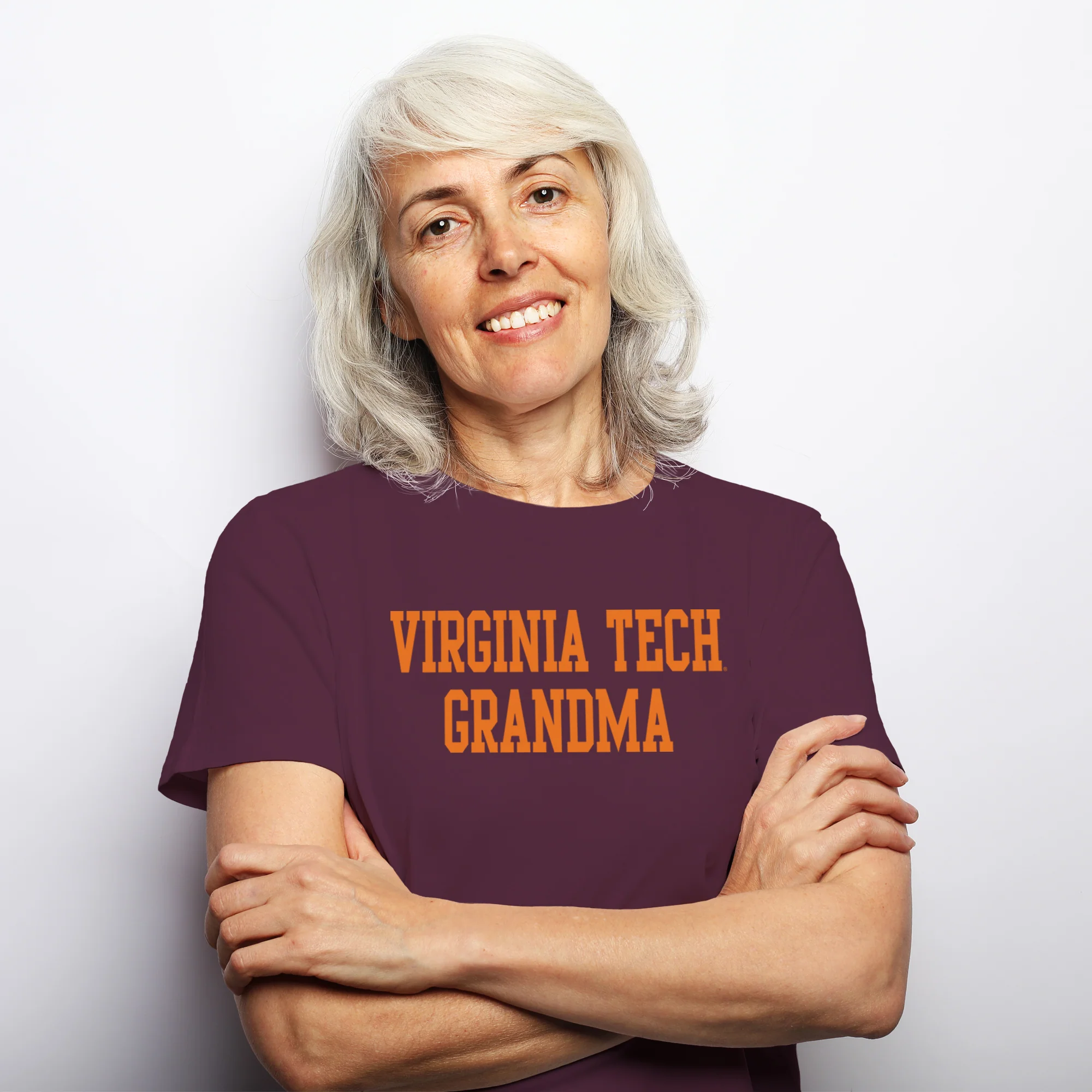 Virginia Tech Basic Block Grandma T-Shirt - Maroon - Image 3