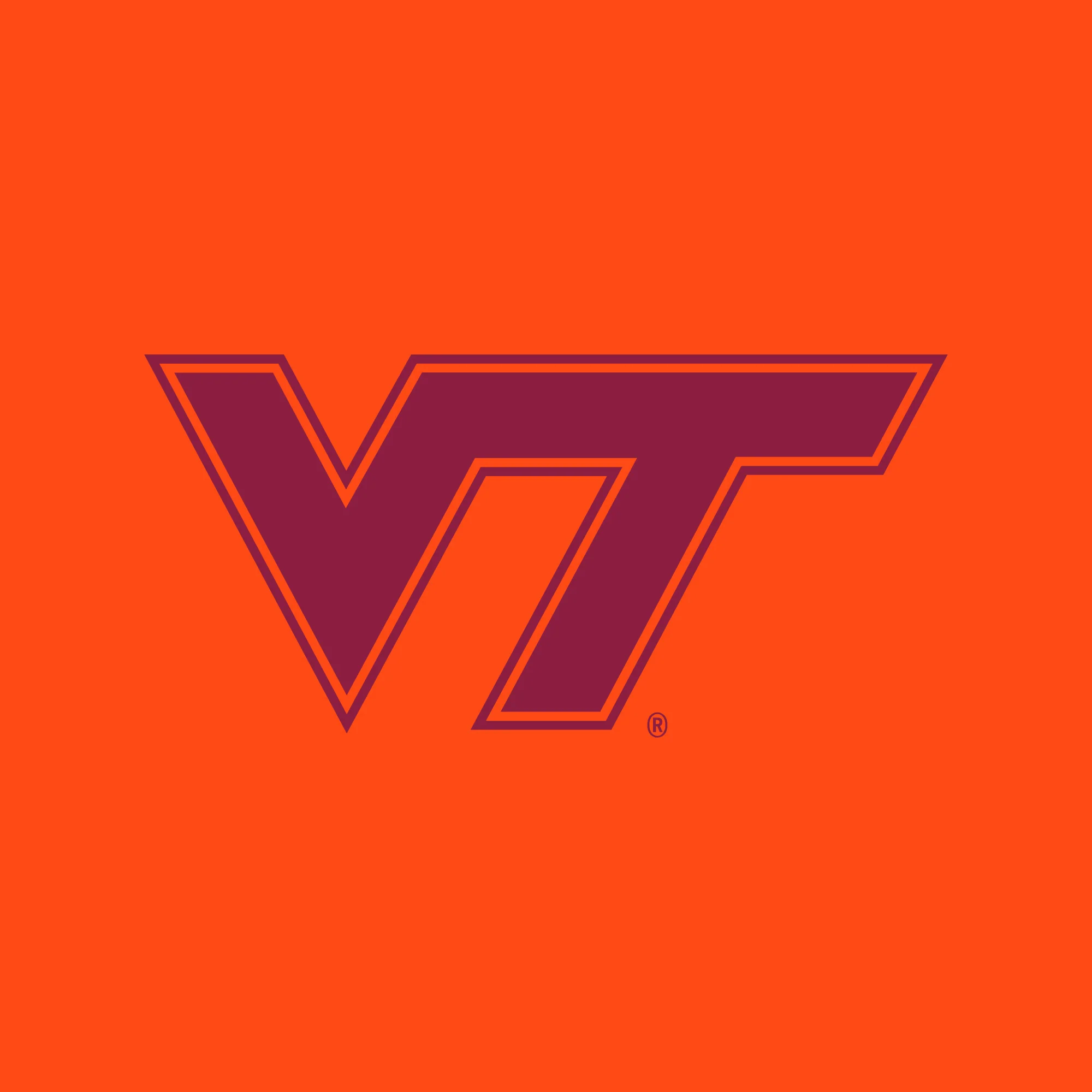 Virginia Tech Primary Logo T-Shirt - Orange - Image 2