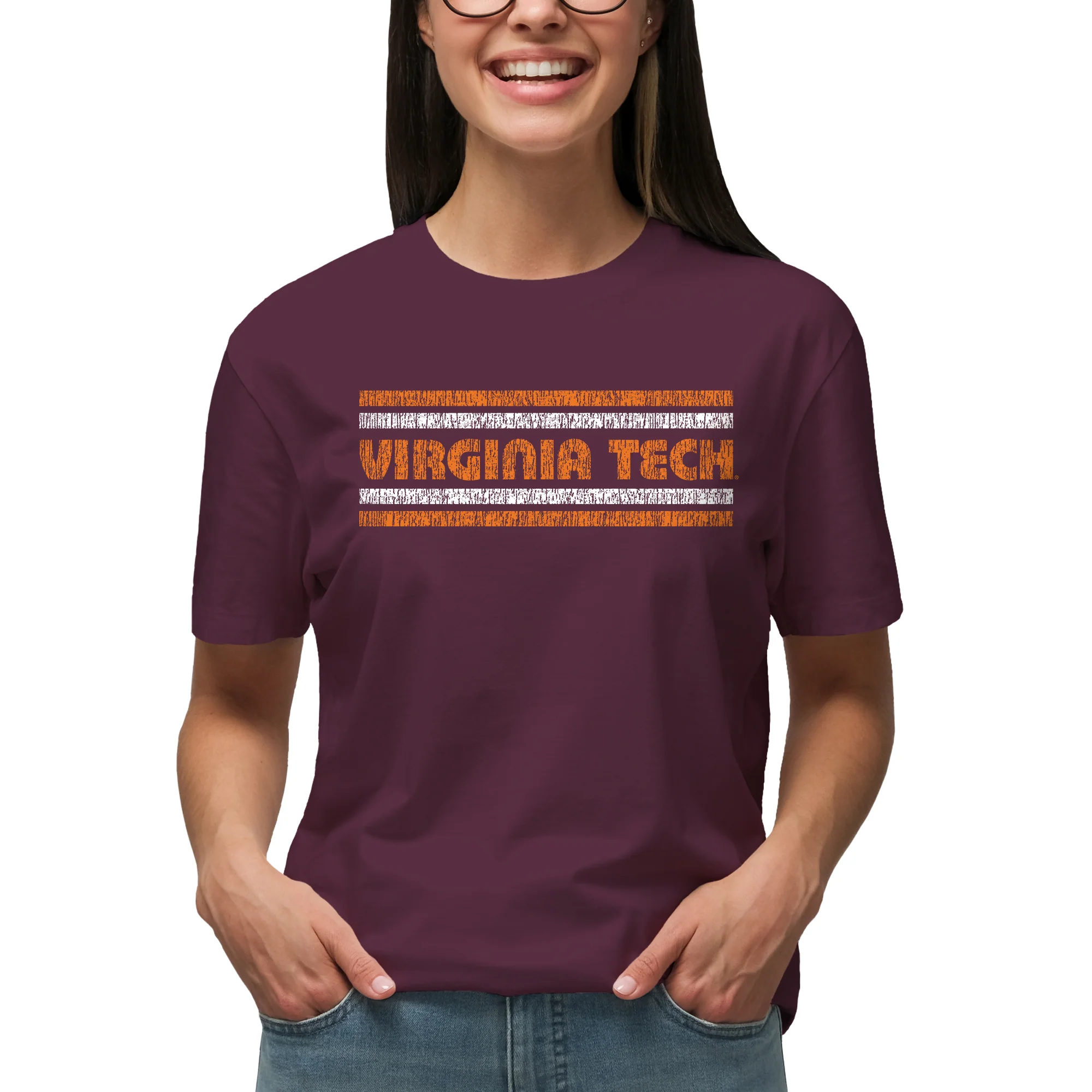 Virginia Tech Retro Underline T-Shirt - Maroon - Image 4