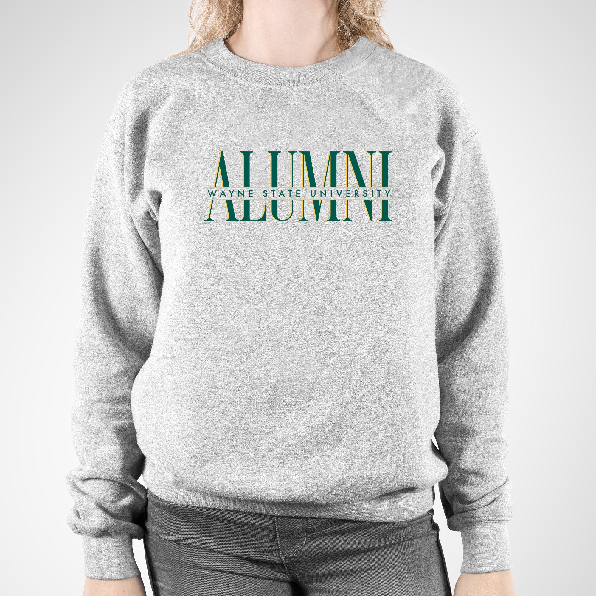 Wayne State Classic Alumni Crewneck - Sport Grey - Image 4