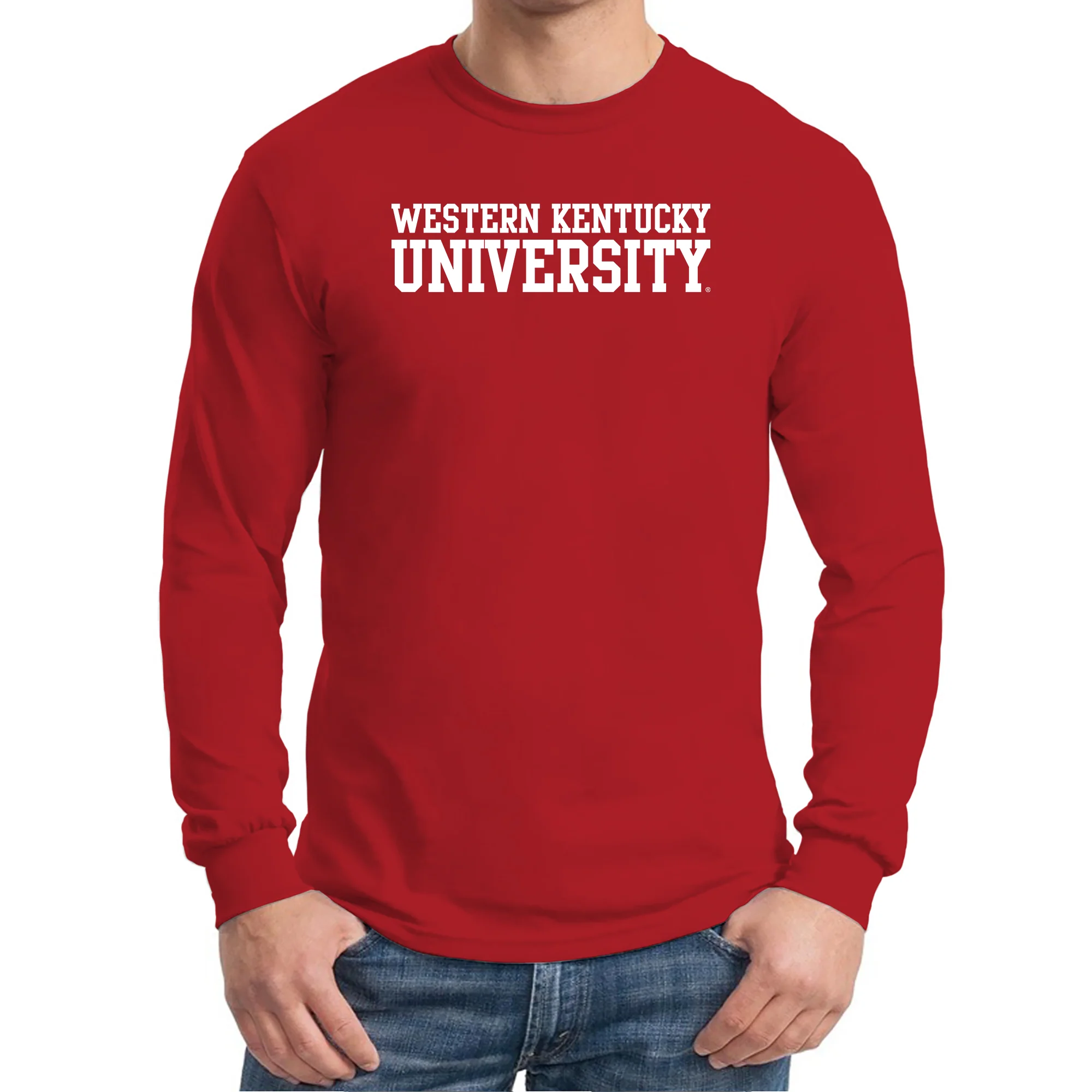 Western Kentucky Hilltoppers Basic Block Long Sleeve T-Shirt - Red - Image 3
