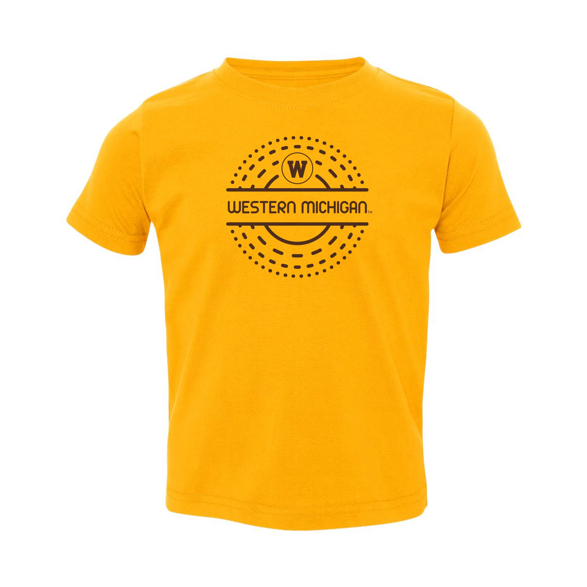Western Michigan Sunny Circle Toddler T-Shirt - Gold