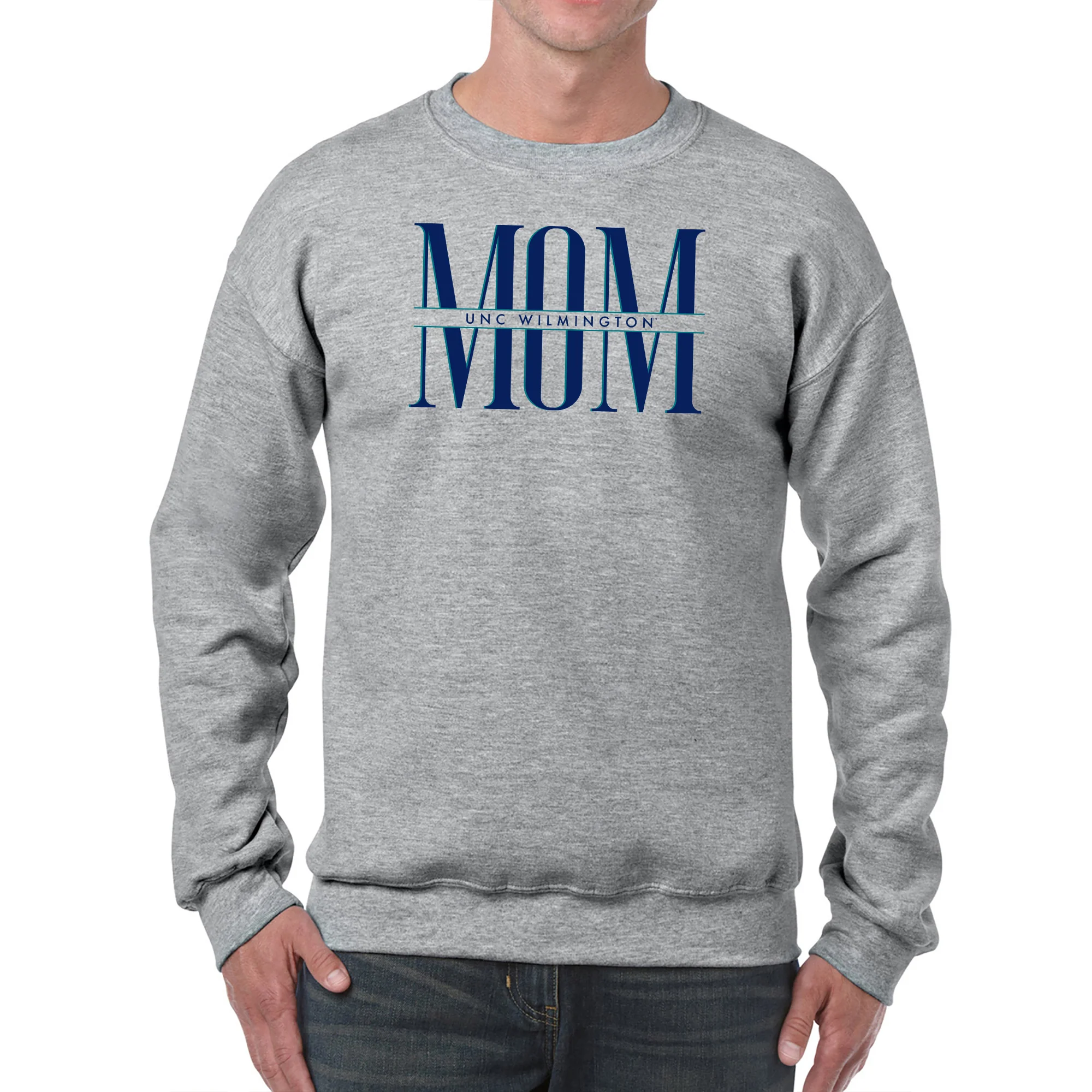 Wilmington Seahawks Classic Mom Crewneck Sweatshirt - Sport Grey - Image 3
