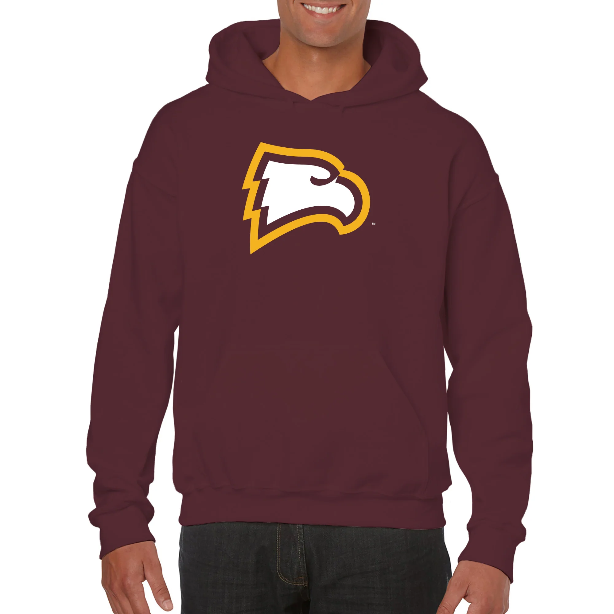 Winthrop University Eagles Primary Logo Hoodie - Maroon - Image 3