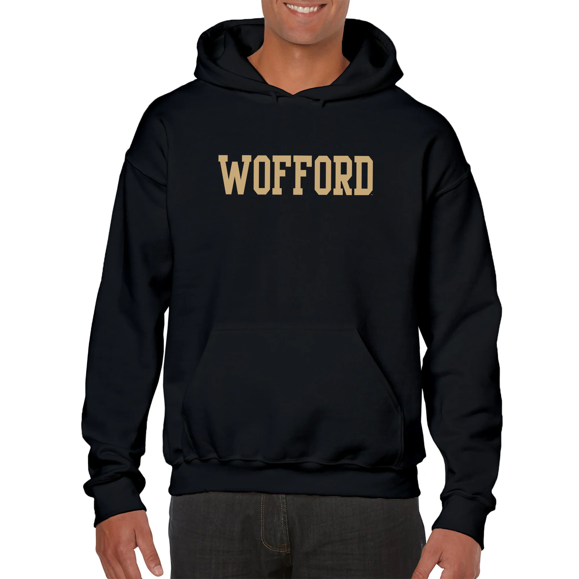 Wofford College Terriers Basic Block Hoodie - Black - Image 3