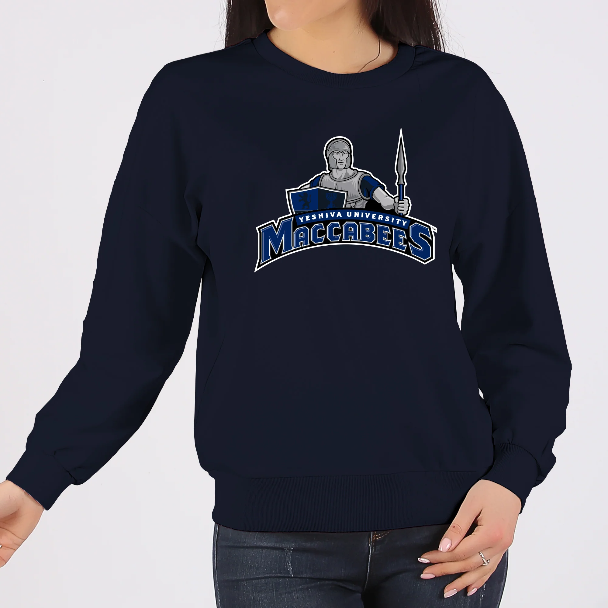 Yeshiva University Arch Logo Crewneck - Navy - Image 4