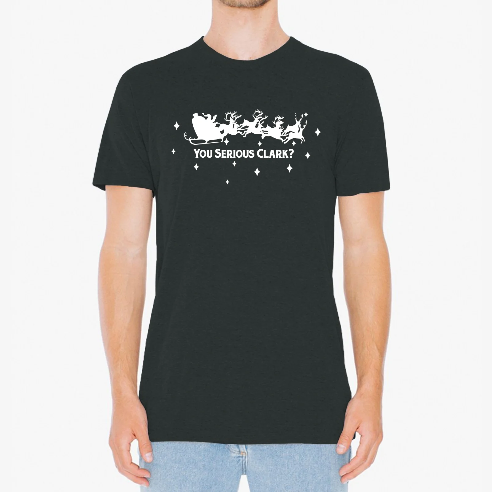 You Serious Clark - Funny Christmas Vacation Graphic T Shirt - Dark Heather - Image 4