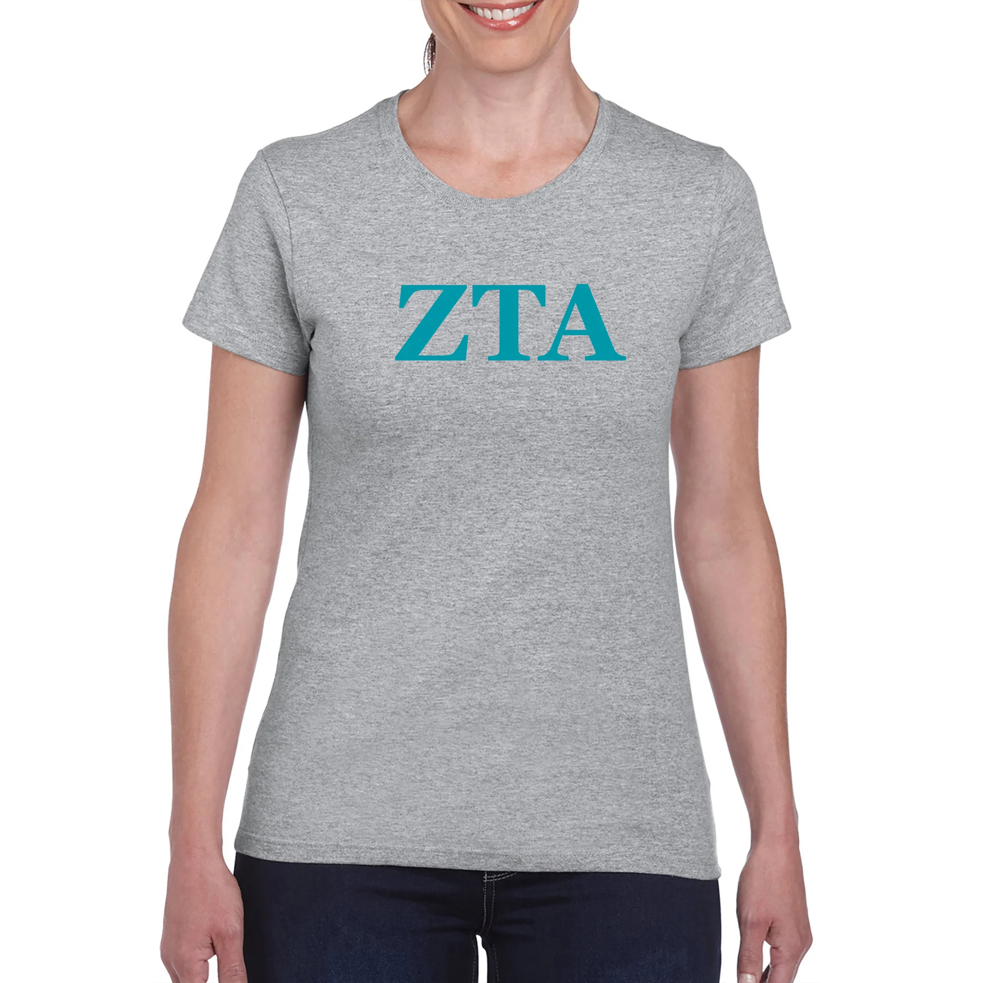 Zeta Tau Alpha Greek Letter Block Womens T-Shirt - Image 6